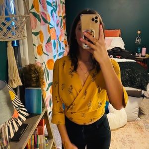Yellow Floral Blouse